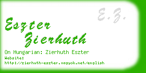 eszter zierhuth business card